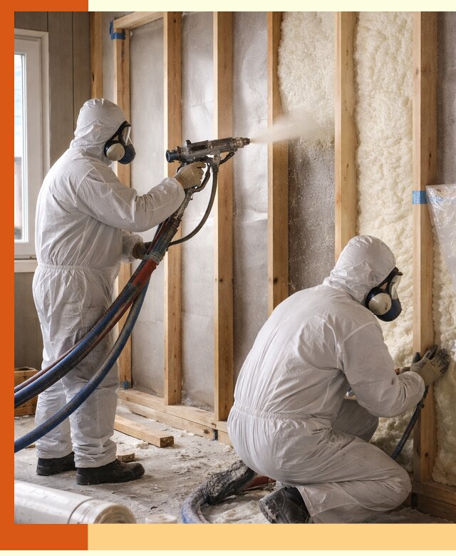 Утепление каркасной стены ППУ в Пушкине для домов и коттеджей