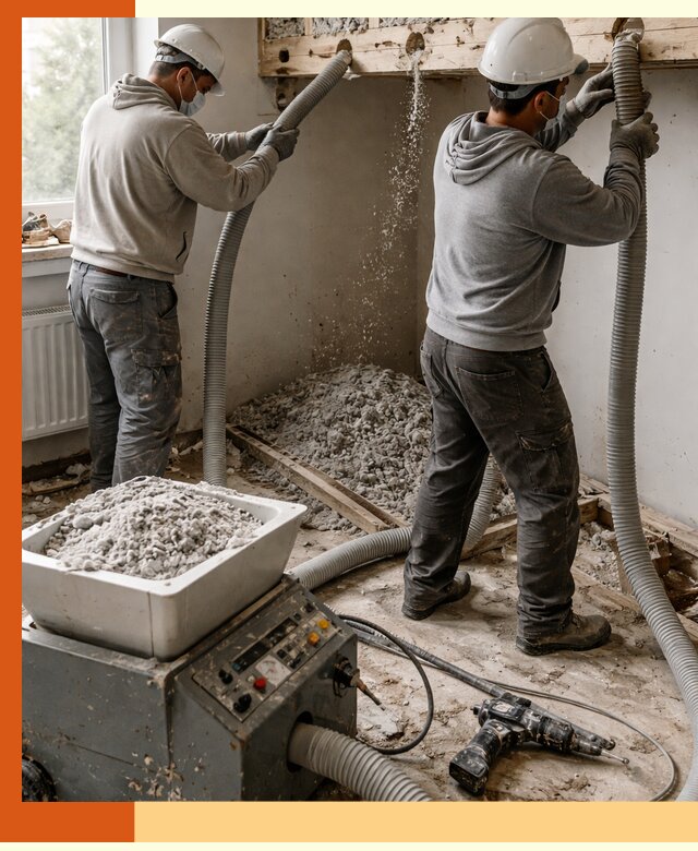 Заполнение пустот перекрытий пеной и наполнителями в Пушкине