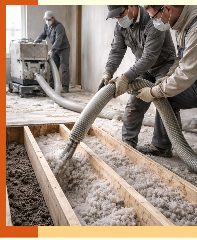 Заполнение полостей межэтажного перекрытия в Пушкине эффективно и герметично