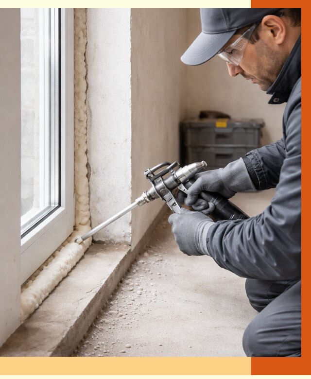 Герметизация стыков ППУ в Пушкине от 1785 руб. за м2 — утепление примыканий под ключ | ТепломастерПшн