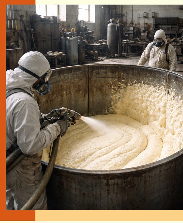 Заливка ппу в емкости с полной изоляцией и герметизацией в Пушкине