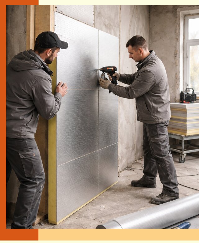 Утепление PIR панелями домов и зданий в Пушкине