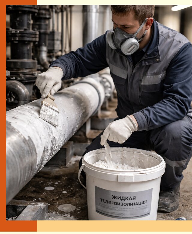 Утепление оборудования жидкой теплоизоляцией в Пушкине