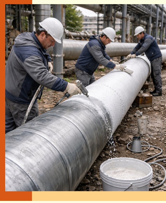 Утепление теплотрассы жидкой теплоизоляцией в Пушкине