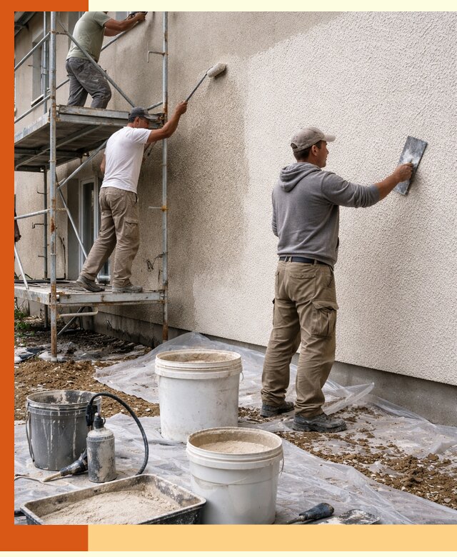 Утепление фасада жидкой пробкой в Пушкине