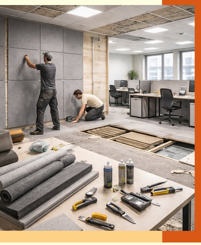Профессиональная шумоизоляция офиса в Пушкине от 7301 руб. за м2 | ТепломастерПшн