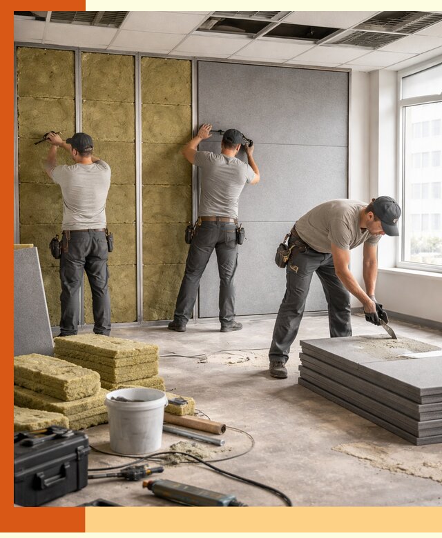 Профессиональная шумоизоляция офисов в Пушкине для комфорта сотрудников