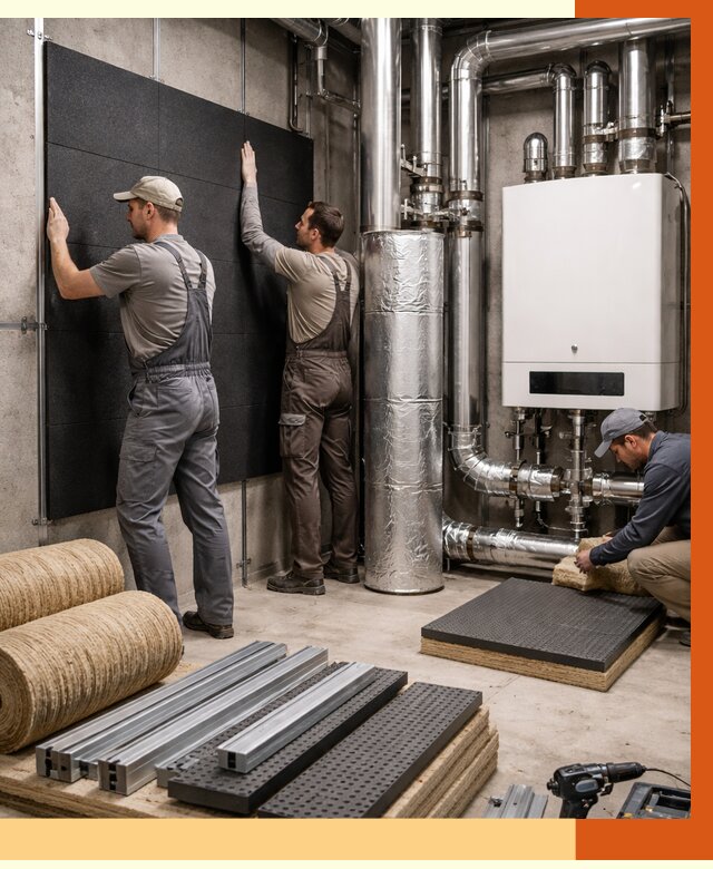 Шумоизоляция котельной в Пушкине от 7031 руб. под ключ | Профессиональная звукоизоляция — ТепломастерПшн