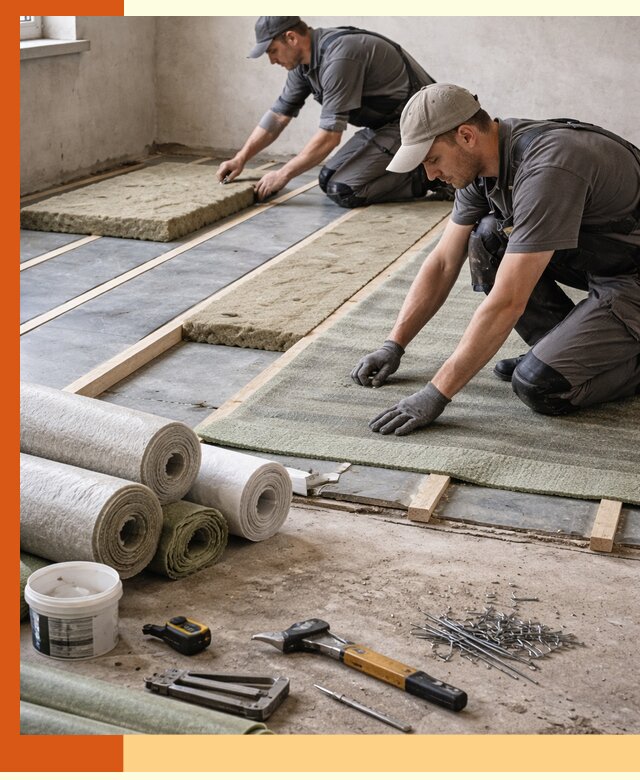 Шумоизоляция пола в Пушкине — профессиональная звукоизоляция помещений