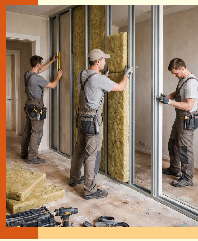 Шумоизоляция межкомнатных перегородок в Пушкине эффективно и надёжно