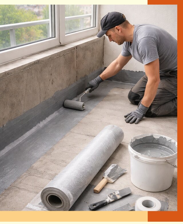 Профессиональная гидроизоляция балкона в Пушкине от 4543 руб. | ТепломастерПшн