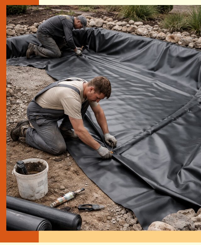 Гидроизоляция пруда в Пушкине: надежная защита и герметизация