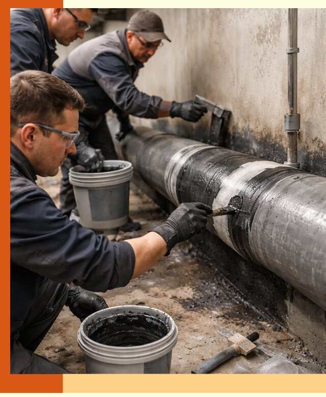 Гидроизоляция труб в Пушкине — защита и герметизация коммуникаций