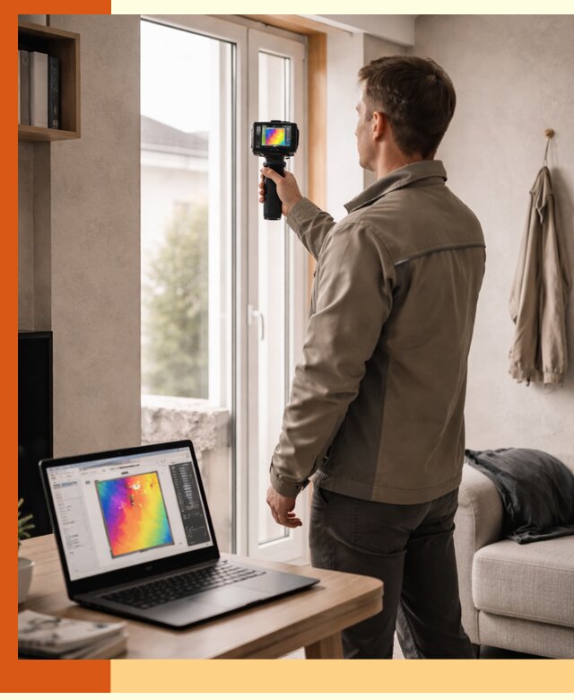 Тепловизионное обследование квартиры в Пушкине для поиска утечек тепла