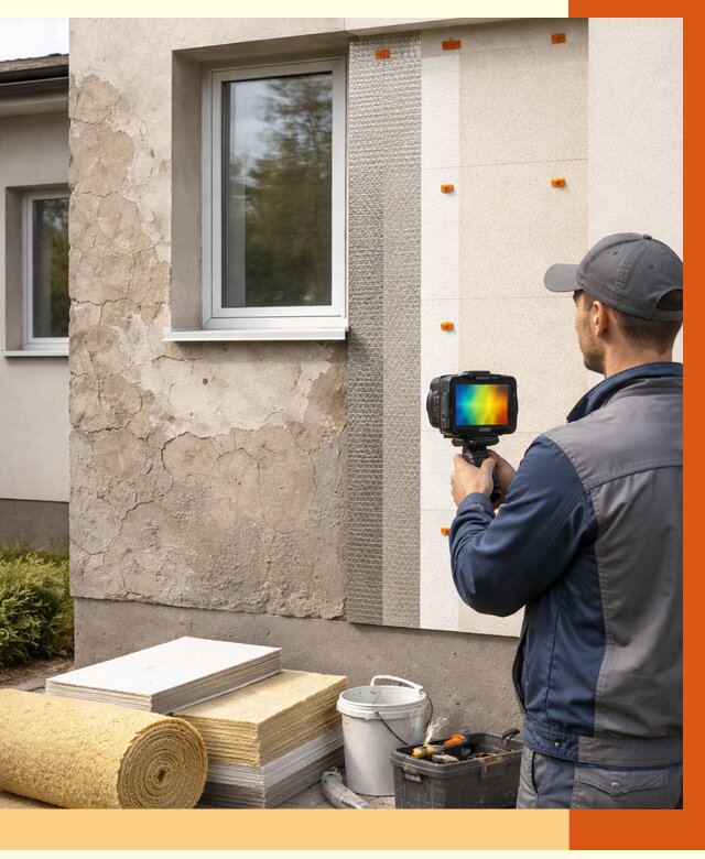 Тепловизионное обследование фасада в Пушкине от 4868 руб. под ключ | ТепломастерПшн