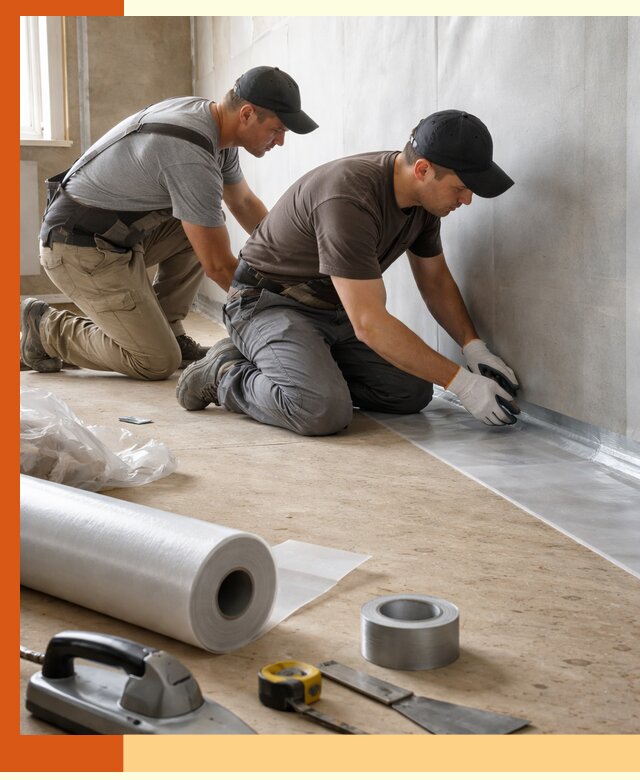 Монтаж пароизоляции для дома и помещений в Пушкине