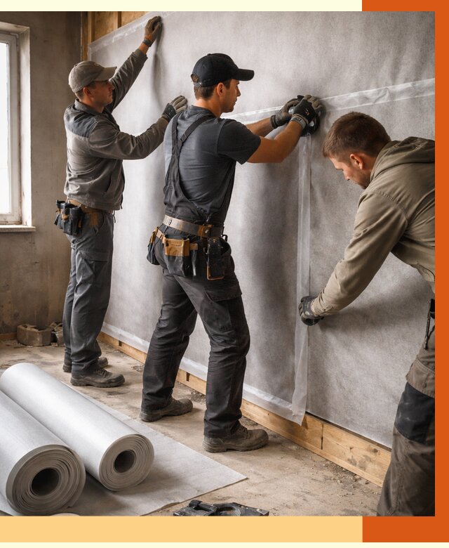 Монтаж ветроизоляции в Пушкине от 4868 руб./м2 — профессионально | ТепломастерПшн